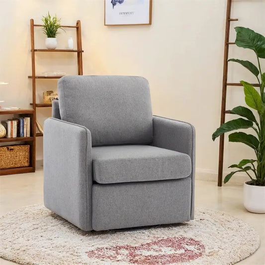 Fauteuil pivotant,Fauteuil de salon confortable avec rangement,Fauteuil d'appoint