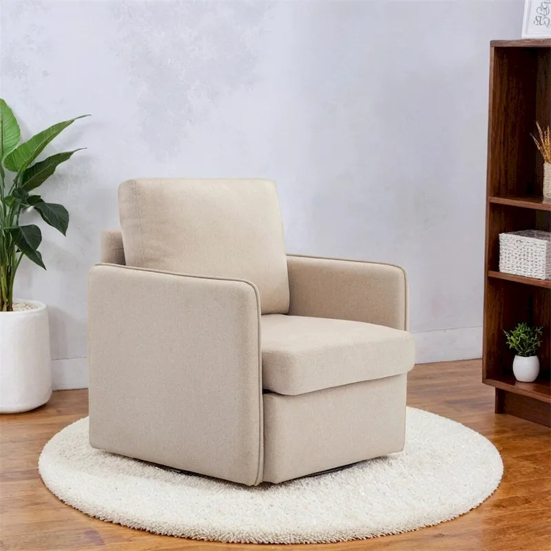 Fauteuil pivotant,Fauteuil de salon confortable avec rangement,Fauteuil d'appoint