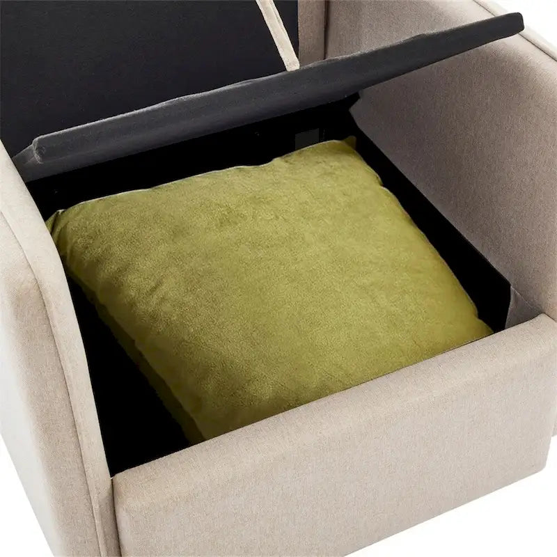 Fauteuil pivotant,Fauteuil de salon confortable avec rangement,Fauteuil d'appoint