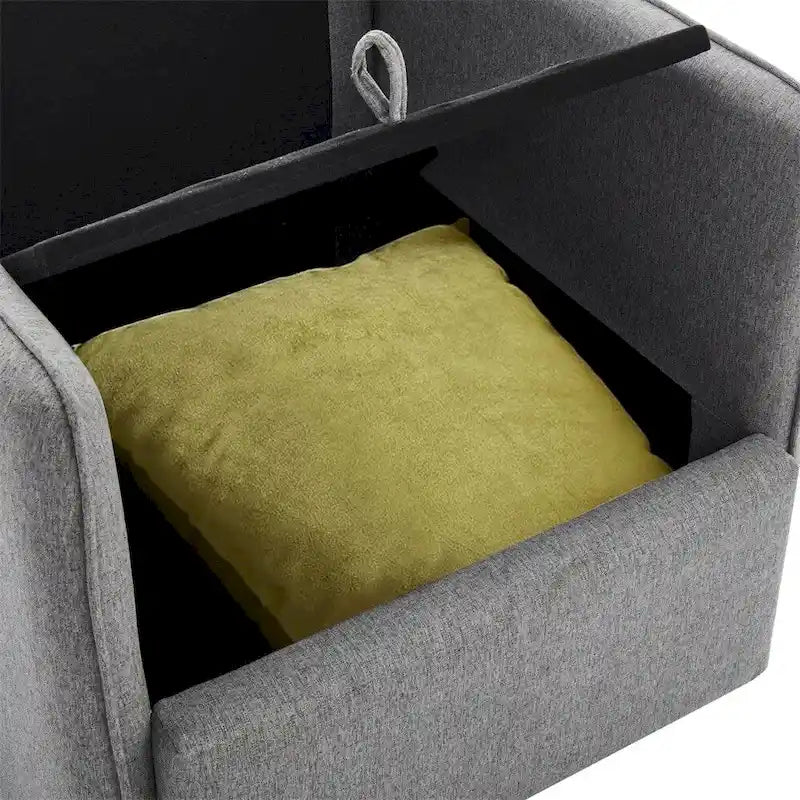 Fauteuil pivotant,Fauteuil de salon confortable avec rangement,Fauteuil d'appoint