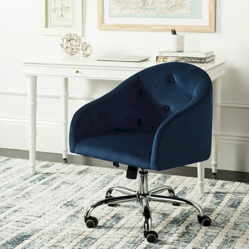 Chaise de bureau pivotante et réglable capitonnée - 24Lx22Px35H