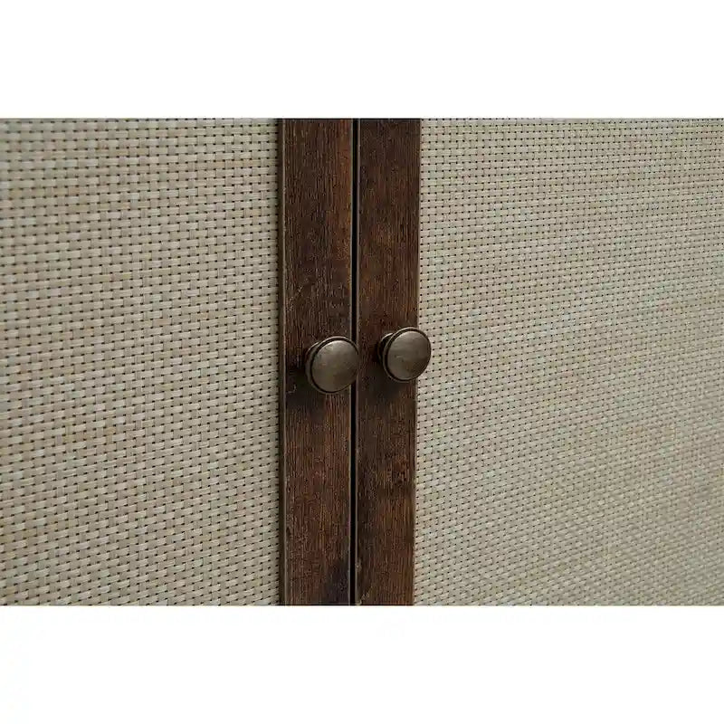 Meuble de rangement 4 portes avec 1 tiroir — En rotin synthétique, design extérieur résistant aux intempéries