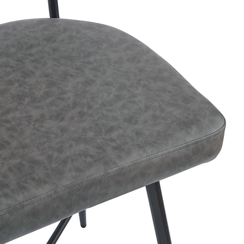 2 tabourets de comptoir rétro pivotants de 26 pouces, lot de 2 chaises de bar en cuir PU avec assise rembourrée et cadre en fer