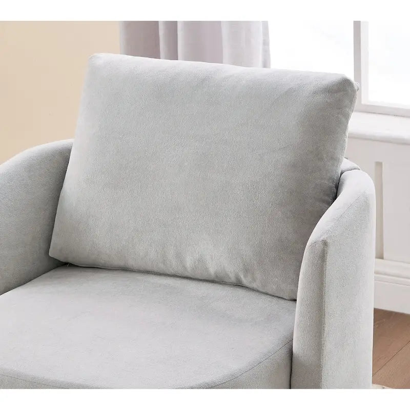 Fauteuil rond pivotant 360° en chenille avec design incurvé ergonomique et capacité de 200 kg