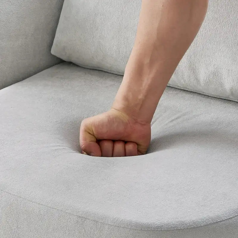 Fauteuil rond pivotant 360° en chenille avec design incurvé ergonomique et capacité de 200 kg