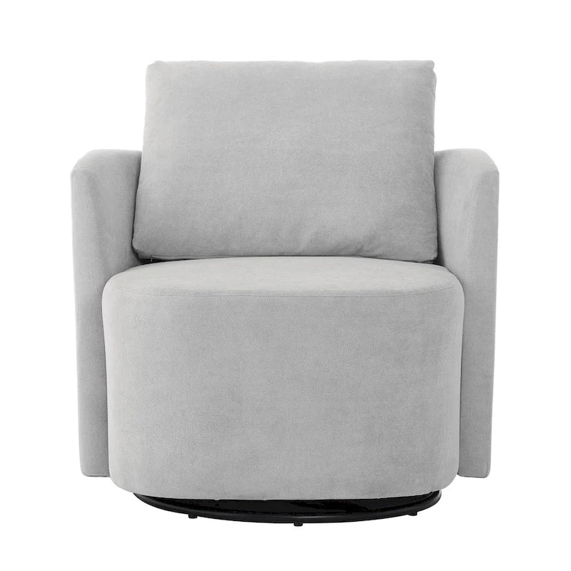 Fauteuil rond pivotant 360° en chenille avec design incurvé ergonomique et capacité de 200 kg