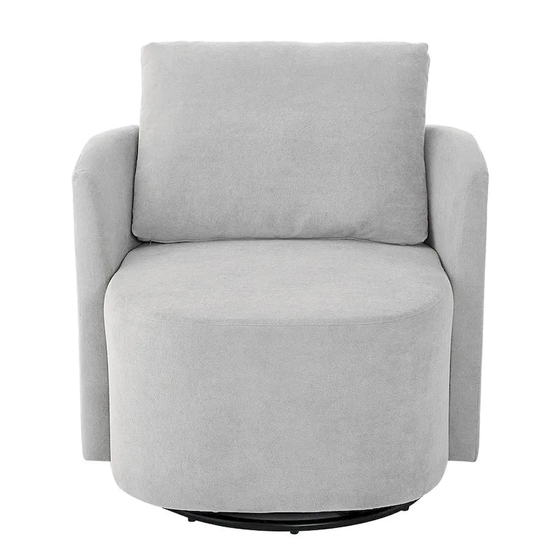 Fauteuil rond pivotant 360° en chenille avec design incurvé ergonomique et capacité de 200 kg