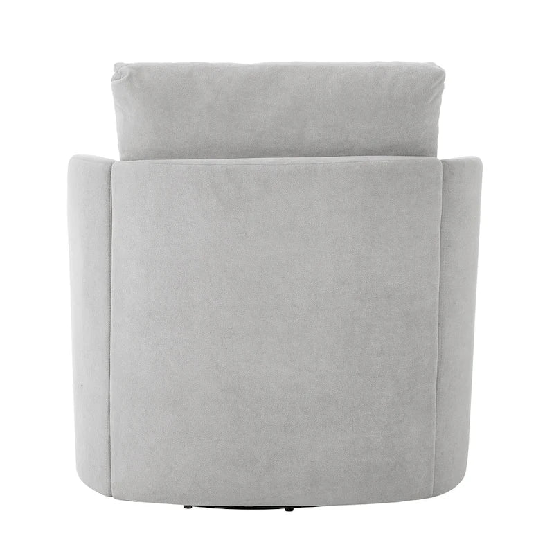 Fauteuil rond pivotant 360° en chenille avec design incurvé ergonomique et capacité de 200 kg