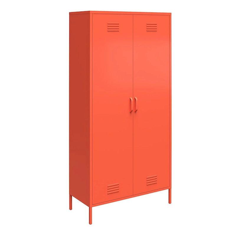Armoire de rangement haute en métal à 2 portes de style casier