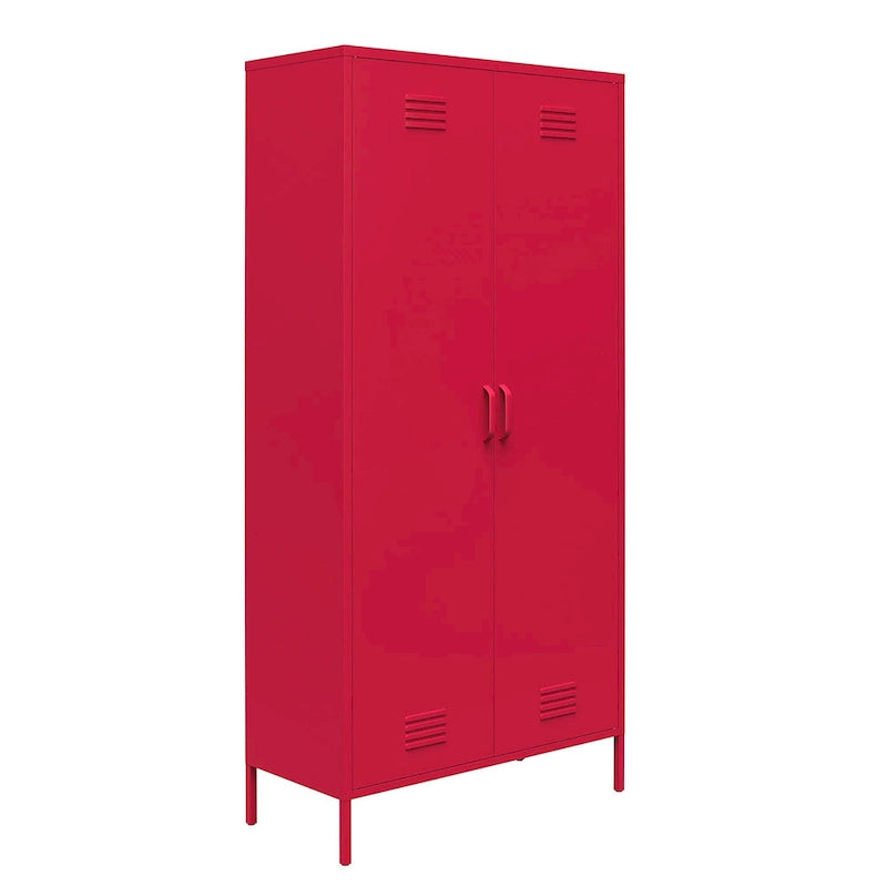 Armoire de rangement haute en métal à 2 portes de style casier