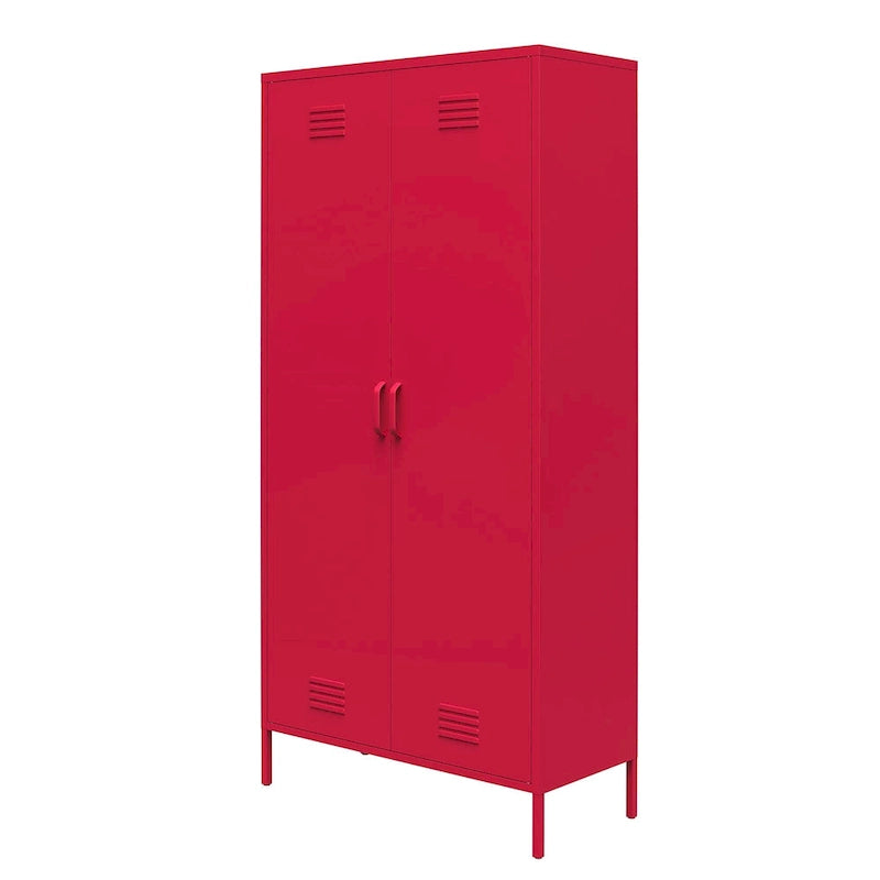 Armoire de rangement haute en métal à 2 portes de style casier
