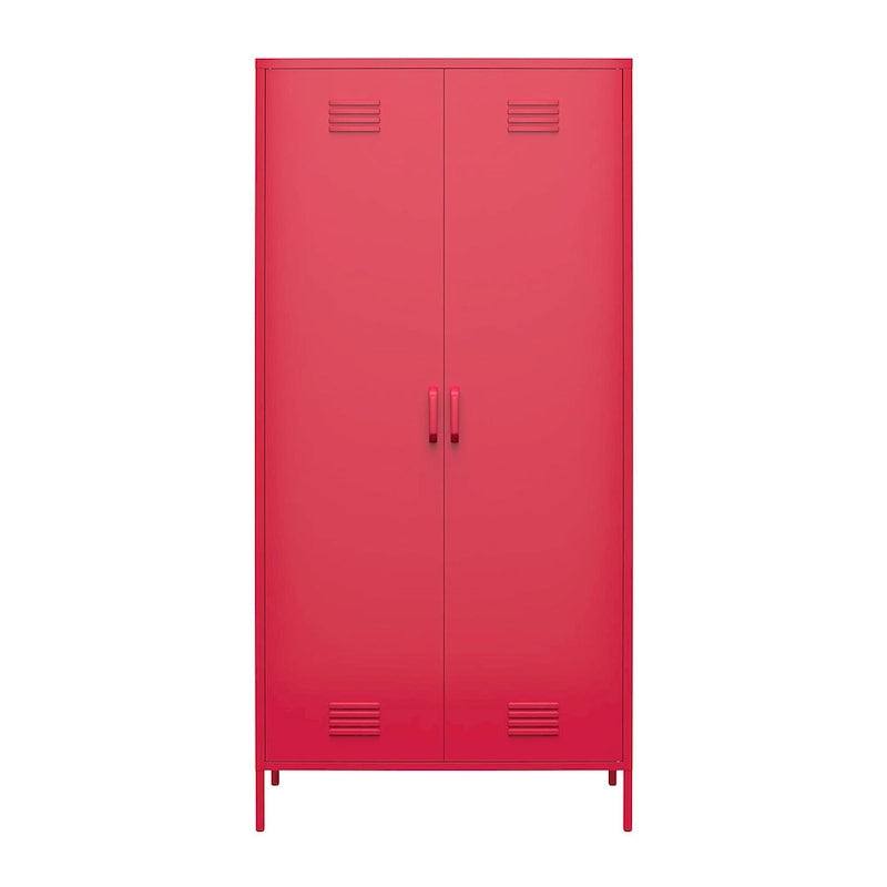 Armoire de rangement haute en métal à 2 portes de style casier