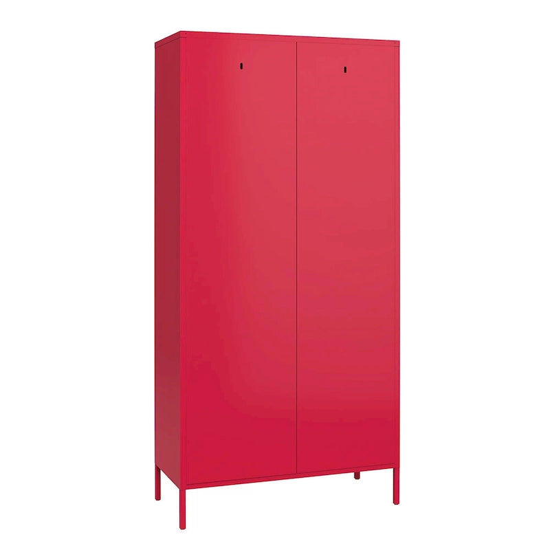 Armoire de rangement haute en métal à 2 portes de style casier