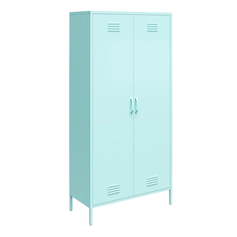Armoire de rangement haute en métal à 2 portes de style casier