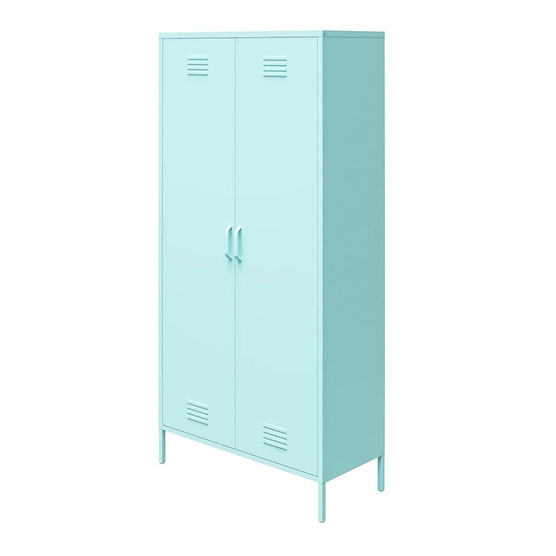 Armoire de rangement haute en métal à 2 portes de style casier