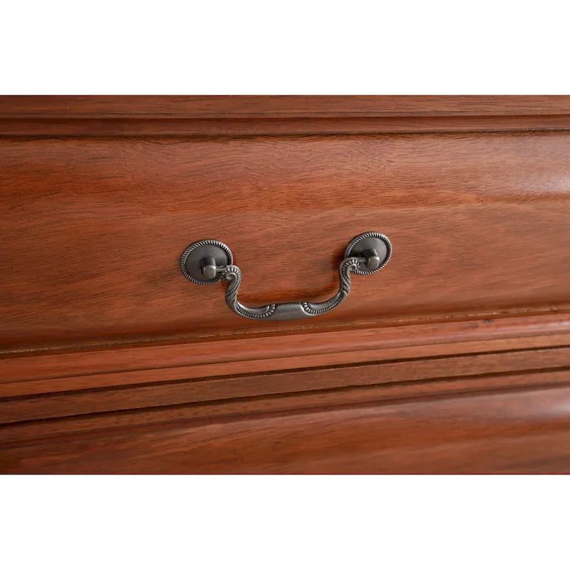 Commode de chambre à 10 tiroirs avec placage en bois massif et assemblage à queue d'aronde – Aucun assemblage requis