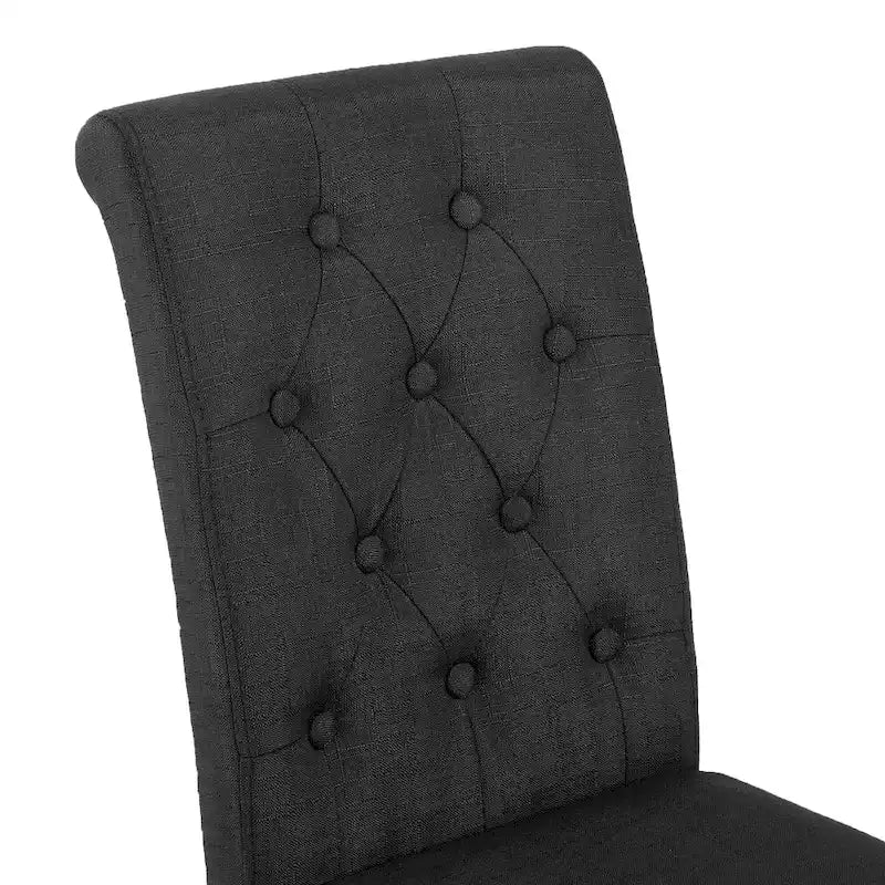 Lot de 2 chaises de salle à manger en tissu capitonné