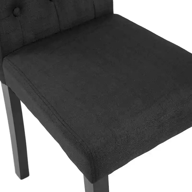Lot de 2 chaises de salle à manger en tissu capitonné