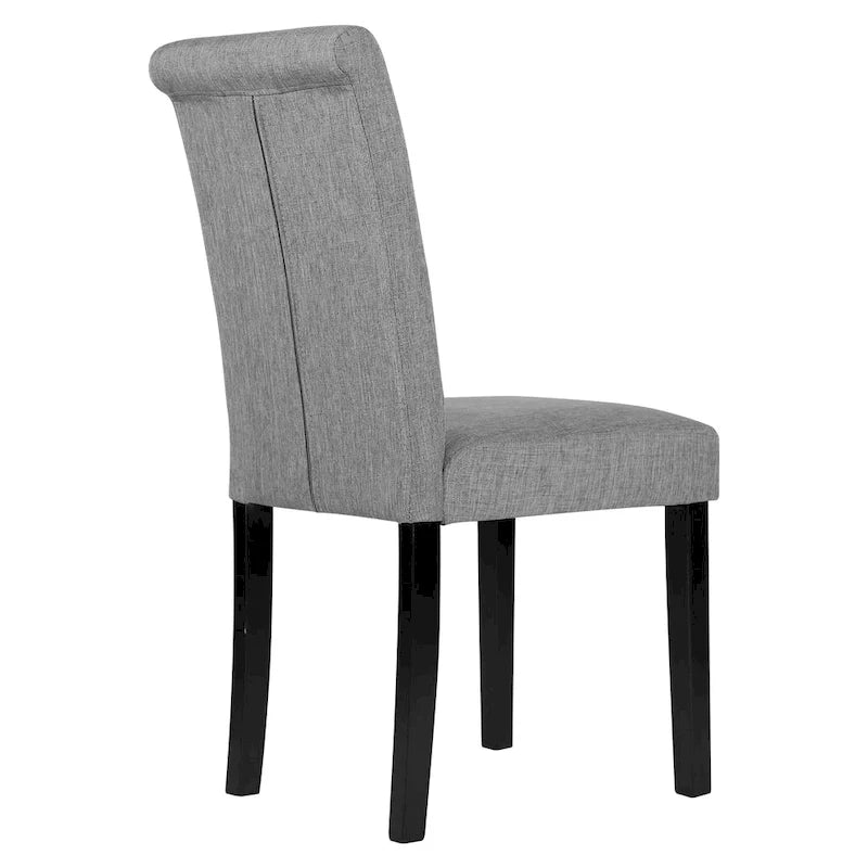 Lot de 2 chaises de salle à manger en tissu capitonné