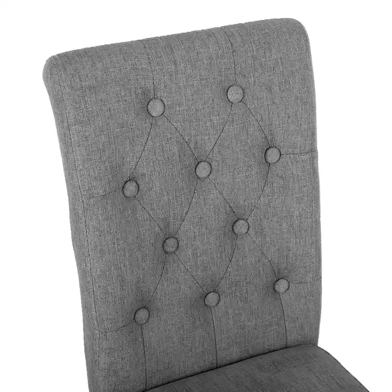 Lot de 2 chaises de salle à manger en tissu capitonné