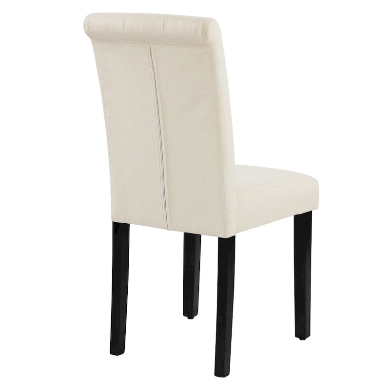 Lot de 2 chaises de salle à manger en tissu capitonné