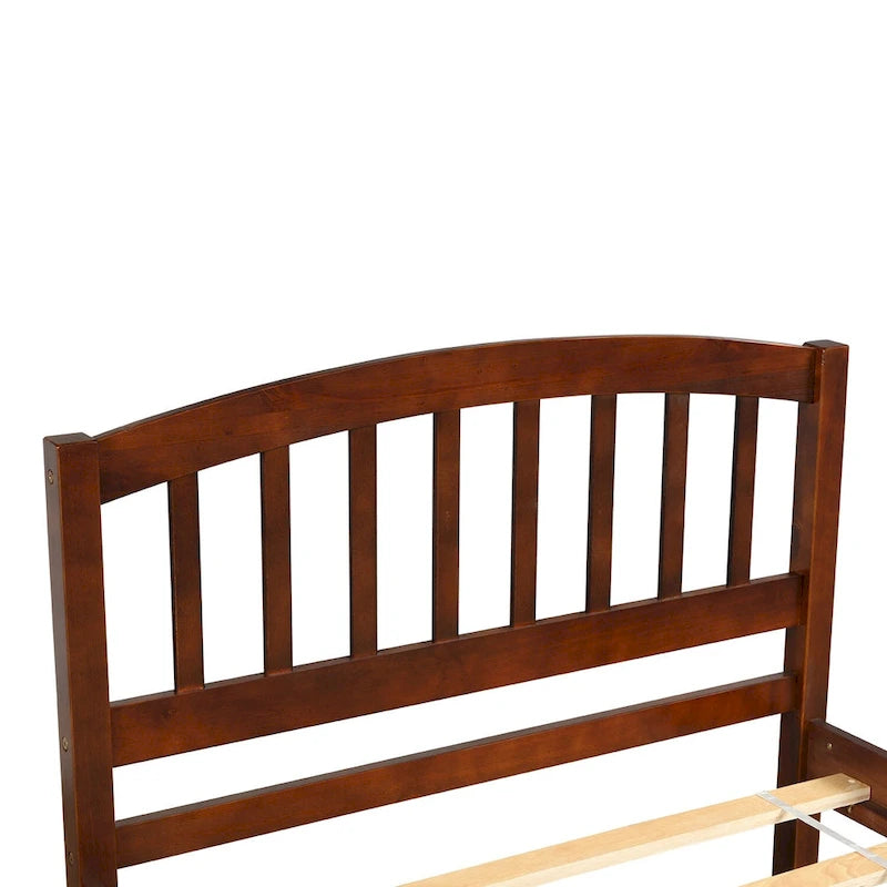 Cadre de lit plateforme en bois double avec lit gigogne