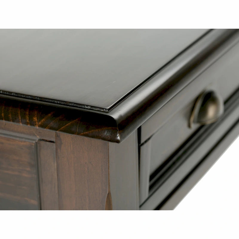 Bureau d'écriture de style transitionnel en bois massif de 106,7 cm de large, couleur acajou