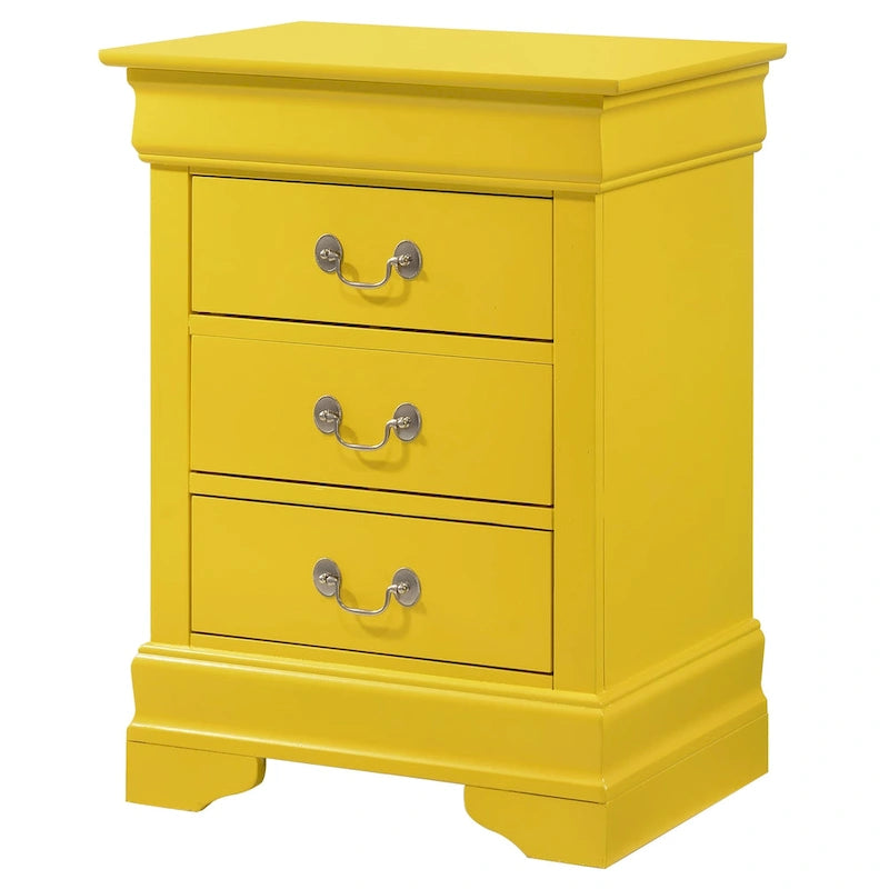 Table de chevet à 3 tiroirs (73,7 cm H x 53,3 cm L x 40,6 cm P)