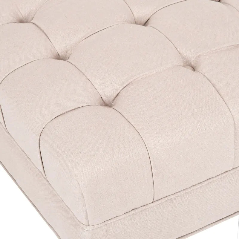 Table basse pouf capitonné – Repose-pieds et pièce d'appoint pour salon