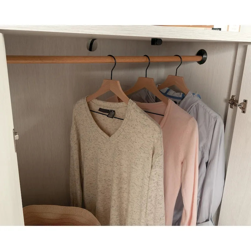 Dover Edge Double Armoire de Rangement Double Porte avec Étagère Réglable et Tiroir – Chêne Denim