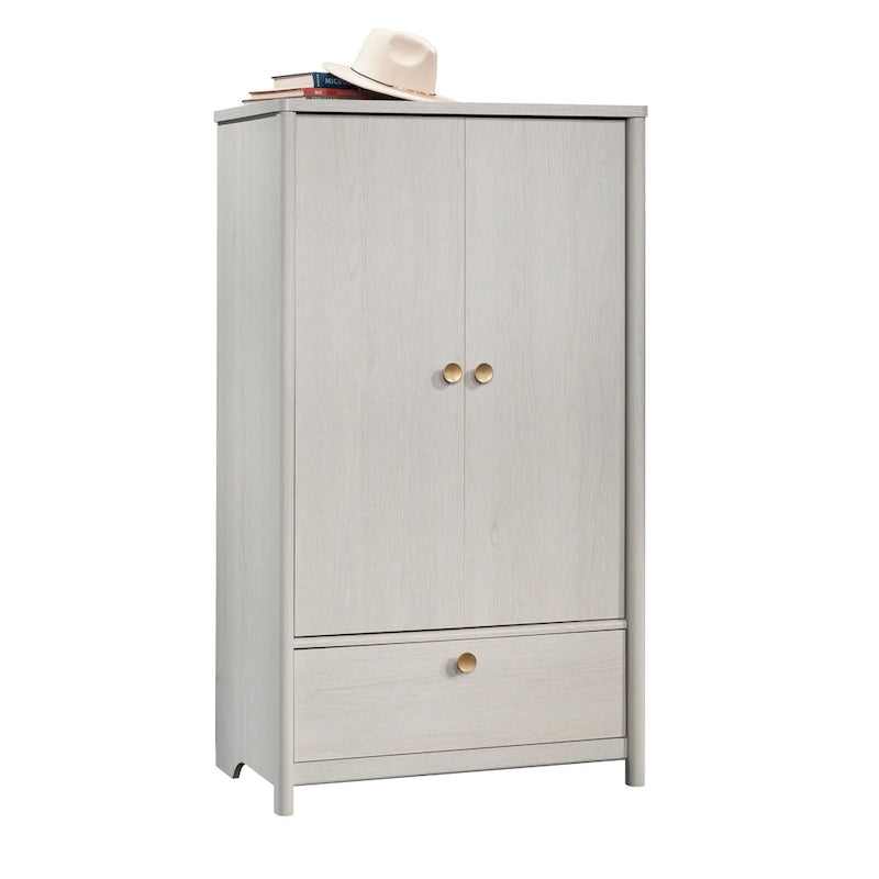 Dover Edge Double Armoire de Rangement Double Porte avec Étagère Réglable et Tiroir – Chêne Denim