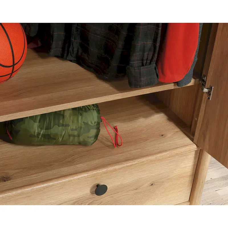 Dover Edge Double Armoire de Rangement Double Porte avec Étagère Réglable et Tiroir – Chêne Denim