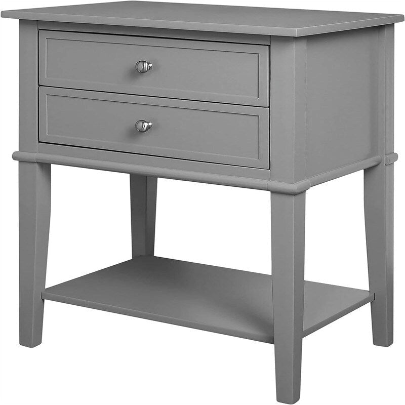 Table d'appoint Franklin 2 tiroirs noire