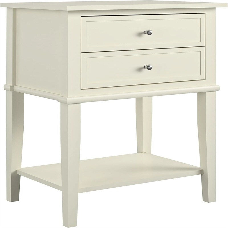 Table d'appoint Franklin 2 tiroirs noire