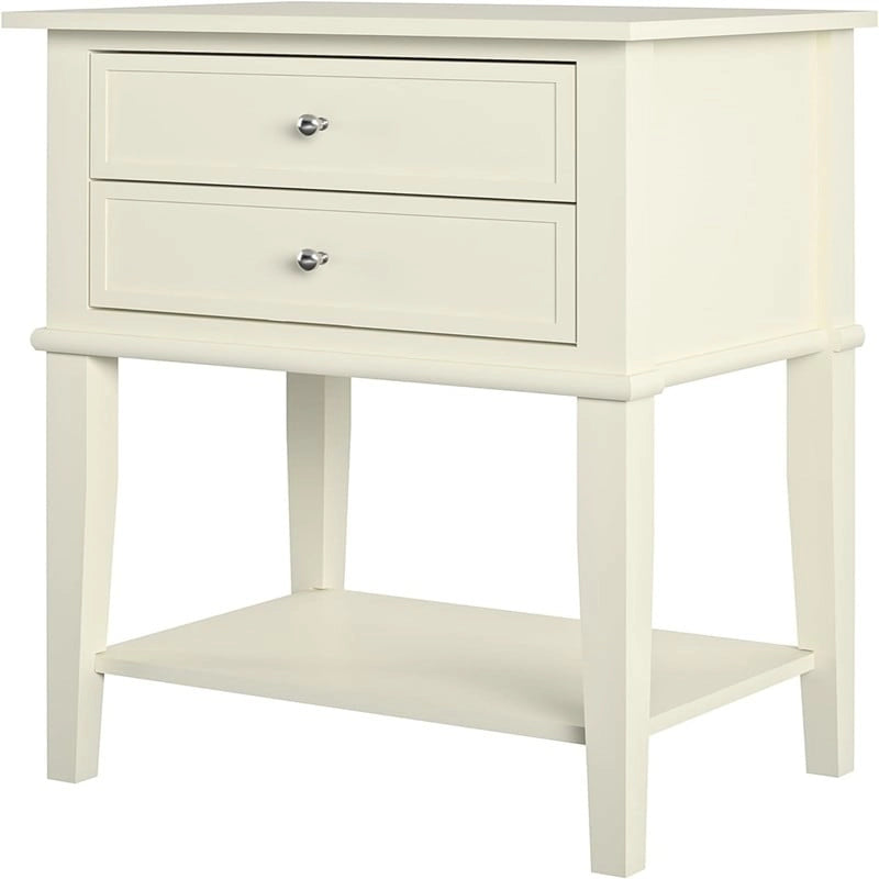Table d'appoint Franklin 2 tiroirs noire