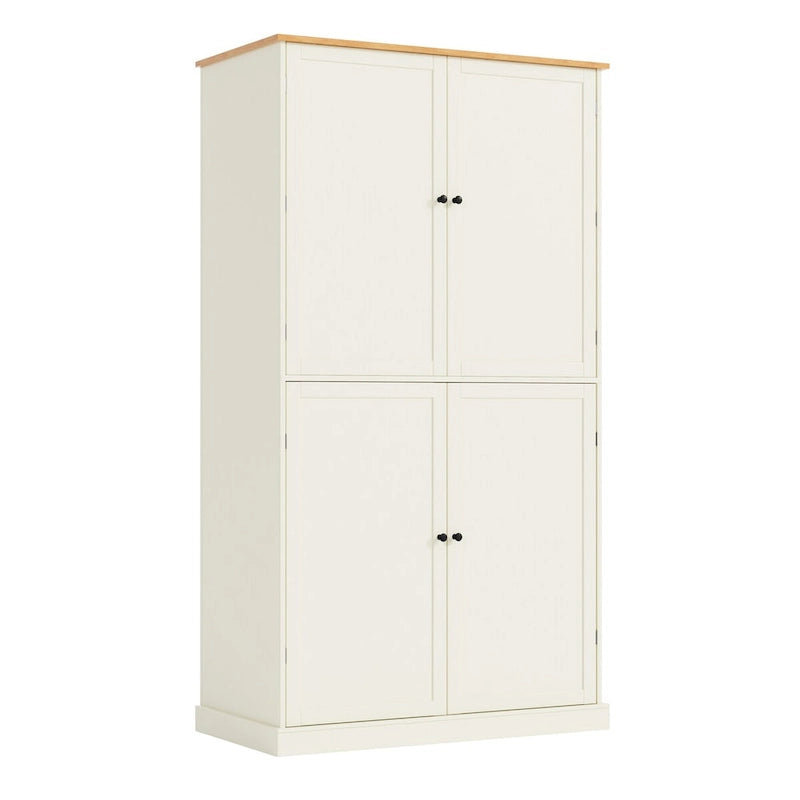 Armoire de cuisine autoportante haute 40,2x20x71,3 pouces avec 2 tiroirs, 2 étagères réglables et 8 étagères de porte