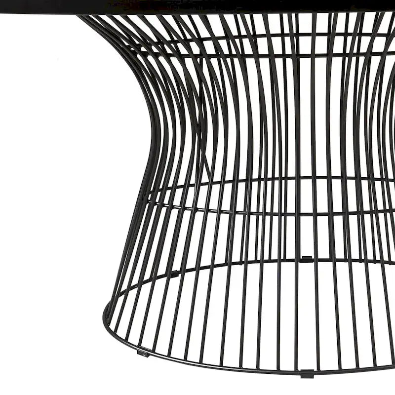 Table à manger ovale en bronze Mid-Century Modern avec piètement en métal – Plateau en MDF plaqué bois de 172 cm, 6 places