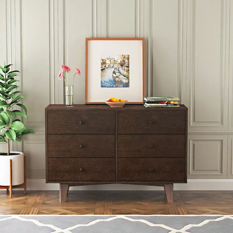 Commode en bois massif peinte par pulvérisation, buffet de vaisselle, console de service, casiers, poignée ronde rétro