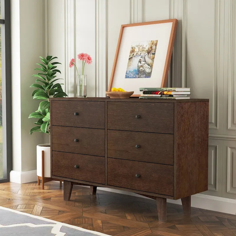 Commode en bois massif peinte par pulvérisation, buffet de vaisselle, console de service, casiers, poignée ronde rétro