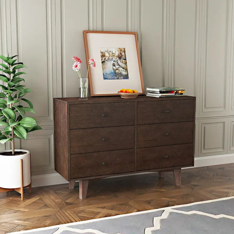 Commode en bois massif peinte par pulvérisation, buffet de vaisselle, console de service, casiers, poignée ronde rétro
