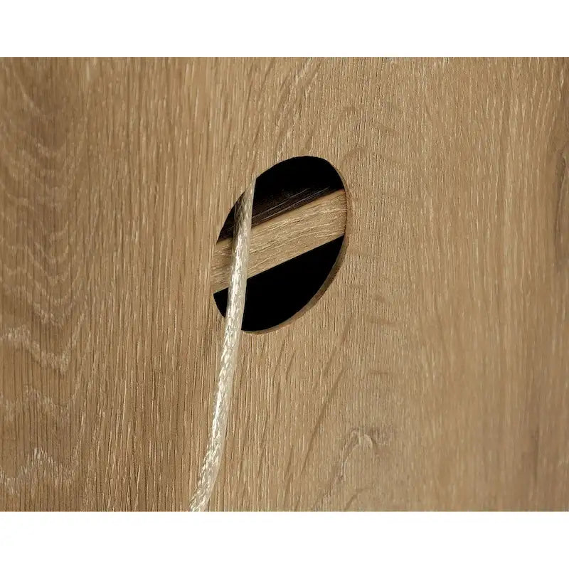 Bureau d'ordinateur à double piédestal avec 3 tiroirs, rangement de dossiers et étagère réglable – Chêne Orchard